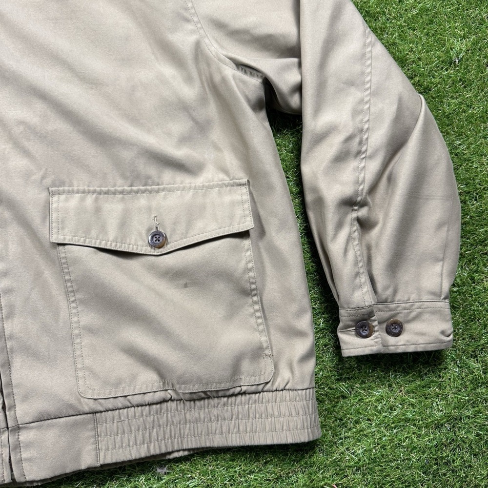 Pendleton Harrington Jacket Mens L Beige Bomber Plaid Lined Workwear Golf Nature - Picture 5 of 11